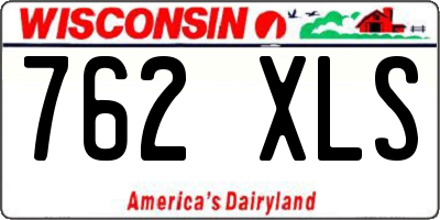 WI license plate 762XLS