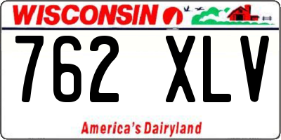 WI license plate 762XLV