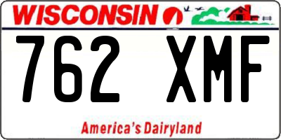 WI license plate 762XMF