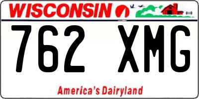 WI license plate 762XMG