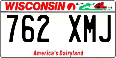 WI license plate 762XMJ