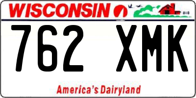 WI license plate 762XMK