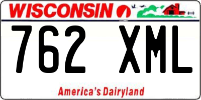 WI license plate 762XML