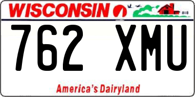 WI license plate 762XMU