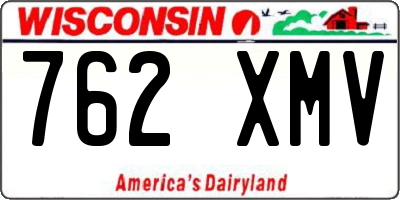 WI license plate 762XMV