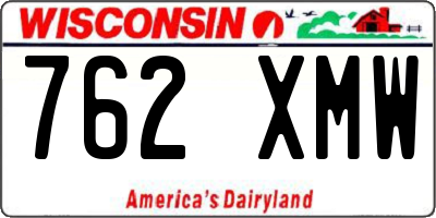 WI license plate 762XMW