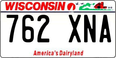 WI license plate 762XNA