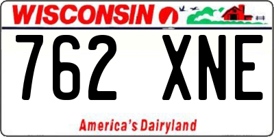 WI license plate 762XNE