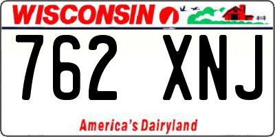 WI license plate 762XNJ