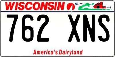 WI license plate 762XNS