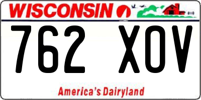 WI license plate 762XOV