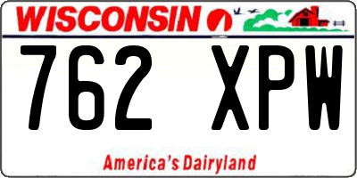 WI license plate 762XPW