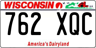 WI license plate 762XQC