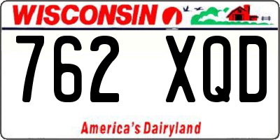 WI license plate 762XQD