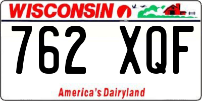 WI license plate 762XQF