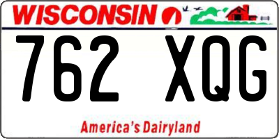 WI license plate 762XQG