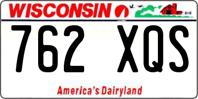 WI license plate 762XQS