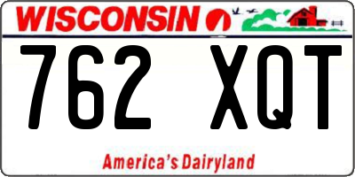 WI license plate 762XQT