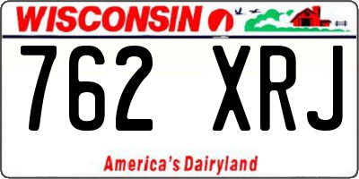 WI license plate 762XRJ