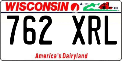 WI license plate 762XRL