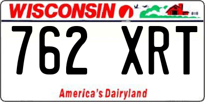 WI license plate 762XRT