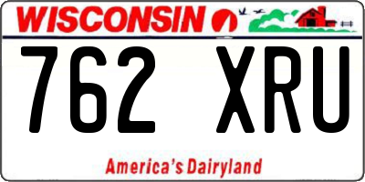 WI license plate 762XRU