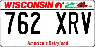 WI license plate 762XRV