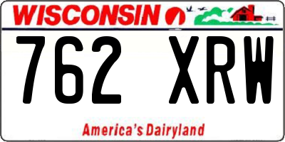 WI license plate 762XRW