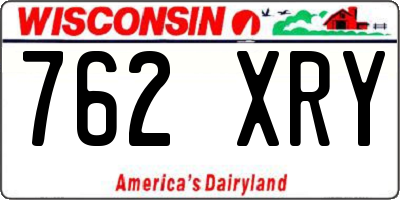 WI license plate 762XRY