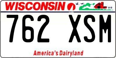 WI license plate 762XSM