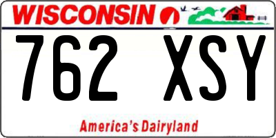 WI license plate 762XSY