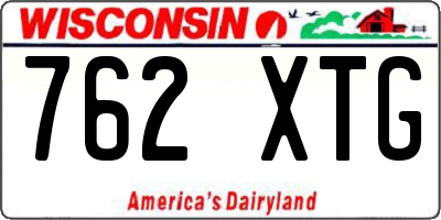 WI license plate 762XTG