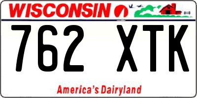 WI license plate 762XTK