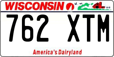 WI license plate 762XTM