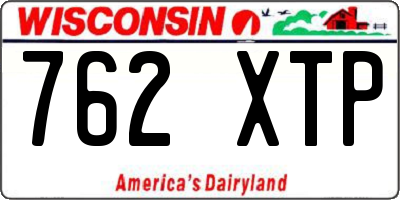 WI license plate 762XTP
