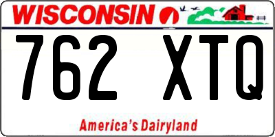 WI license plate 762XTQ