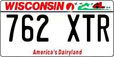WI license plate 762XTR