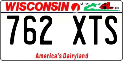 WI license plate 762XTS