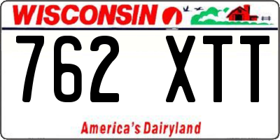 WI license plate 762XTT