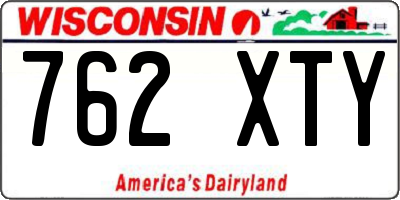WI license plate 762XTY