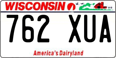 WI license plate 762XUA