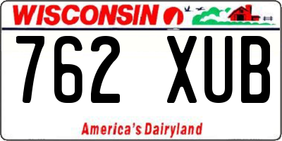 WI license plate 762XUB