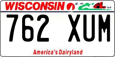 WI license plate 762XUM