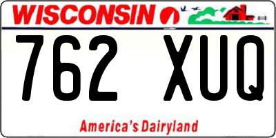 WI license plate 762XUQ