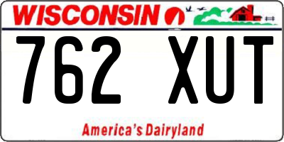 WI license plate 762XUT