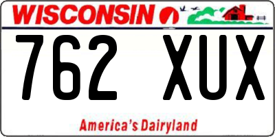 WI license plate 762XUX