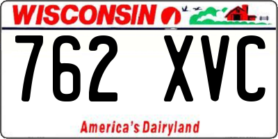 WI license plate 762XVC