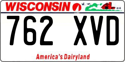 WI license plate 762XVD
