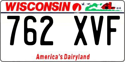 WI license plate 762XVF