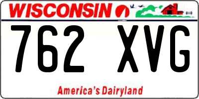 WI license plate 762XVG